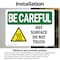 Signmission Hot Surface Sign, 7 in H x 10 in W, Vinyl Decal, Hot Surface Do Not Touch OS-2PACK-BC-D-710-L-10030 - alternate 4